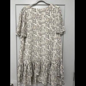 Snakeprint Shift Dress